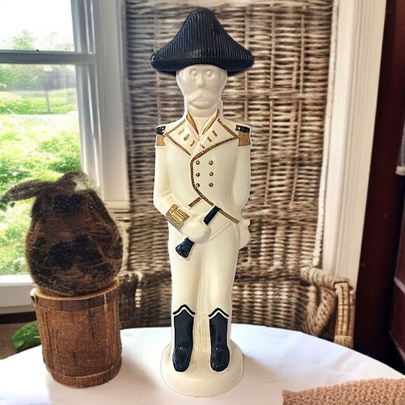 Old Spice Admiral Decanter Aftershave Empty Glass Napoleon French Officer Vtg. - Picture 10 of 13